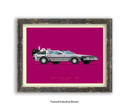 Back To The Future - 1981 - De lorean - Car - Fred Birchal Art Print
