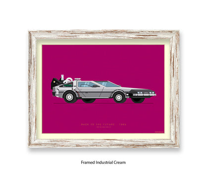 Back To The Future - 1981 - De lorean - Car - Fred Birchal Art Print