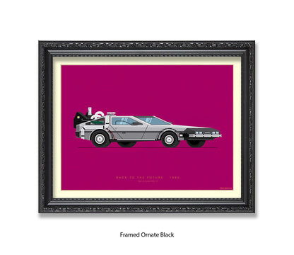 Back To The Future - 1981 - De lorean - Car - Fred Birchal Art Print