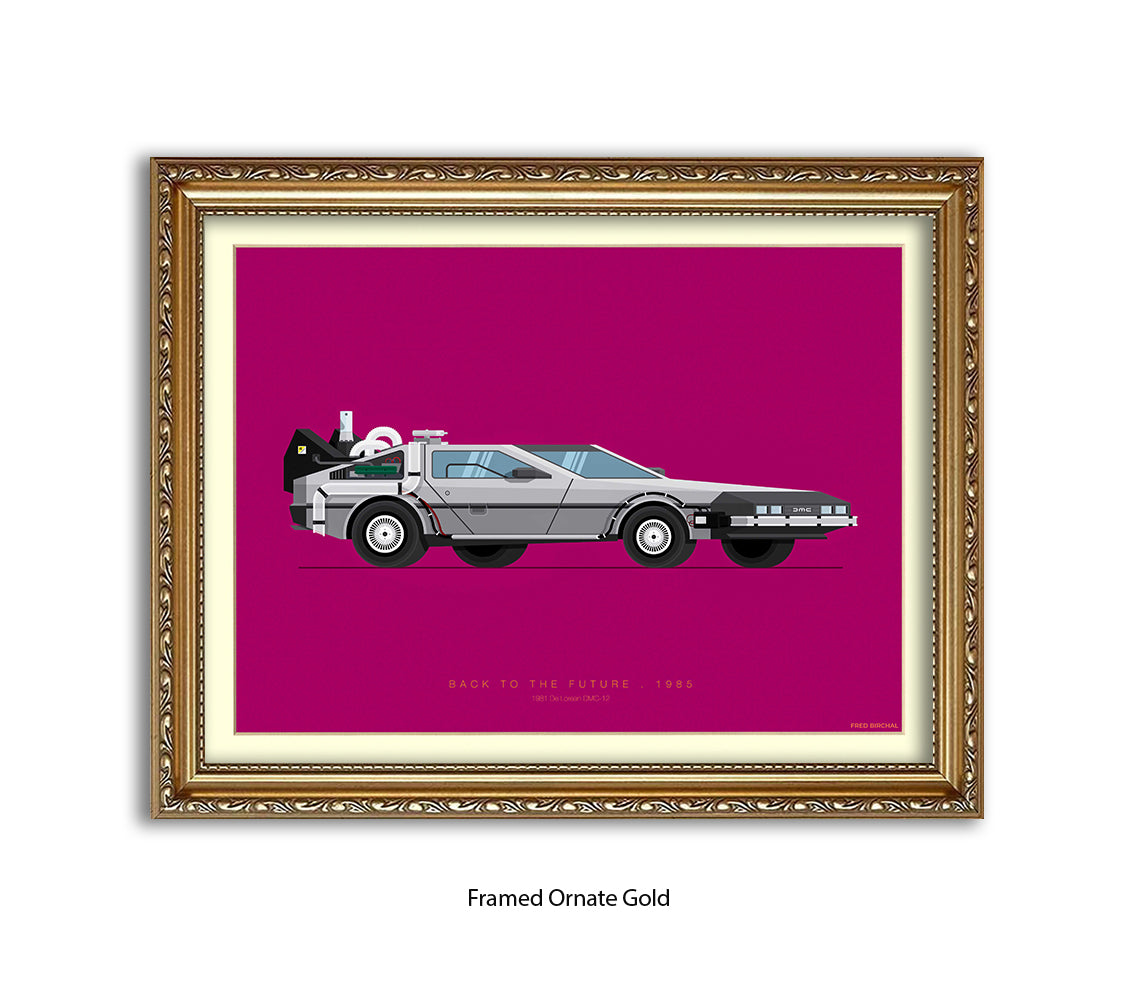 Back To The Future - 1981 - De lorean - Car - Fred Birchal Art Print