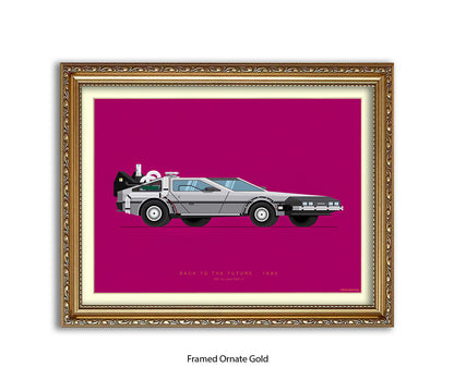 Back To The Future - 1981 - De lorean - Car - Fred Birchal Art Print