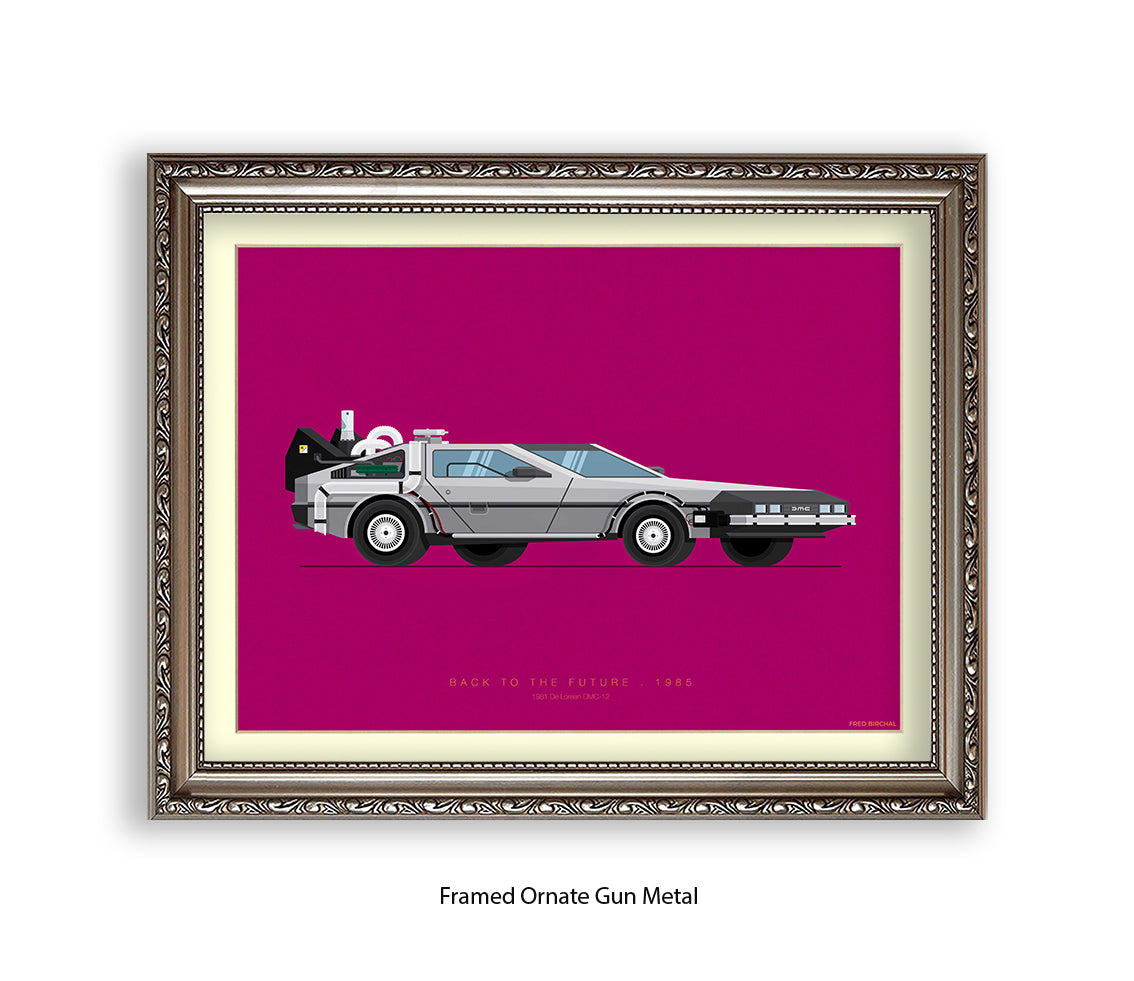 Back To The Future - 1981 - De lorean - Car - Fred Birchal Art Print