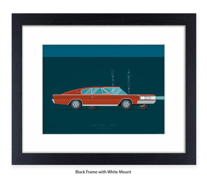 Big Fish - Dodge Charger - Car - Fred Birchal Art Print