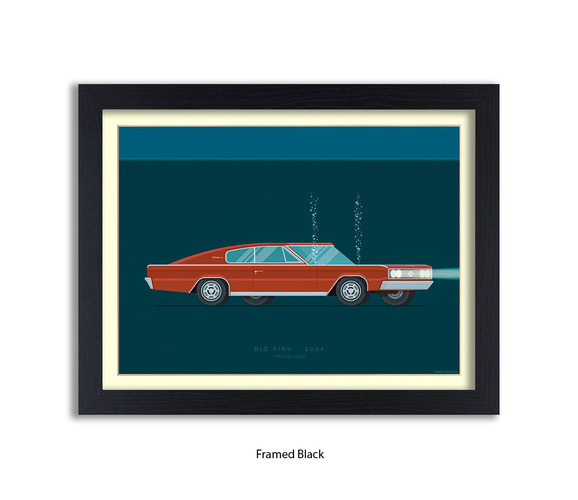 Big Fish - Dodge Charger - Car - Fred Birchal Art Print
