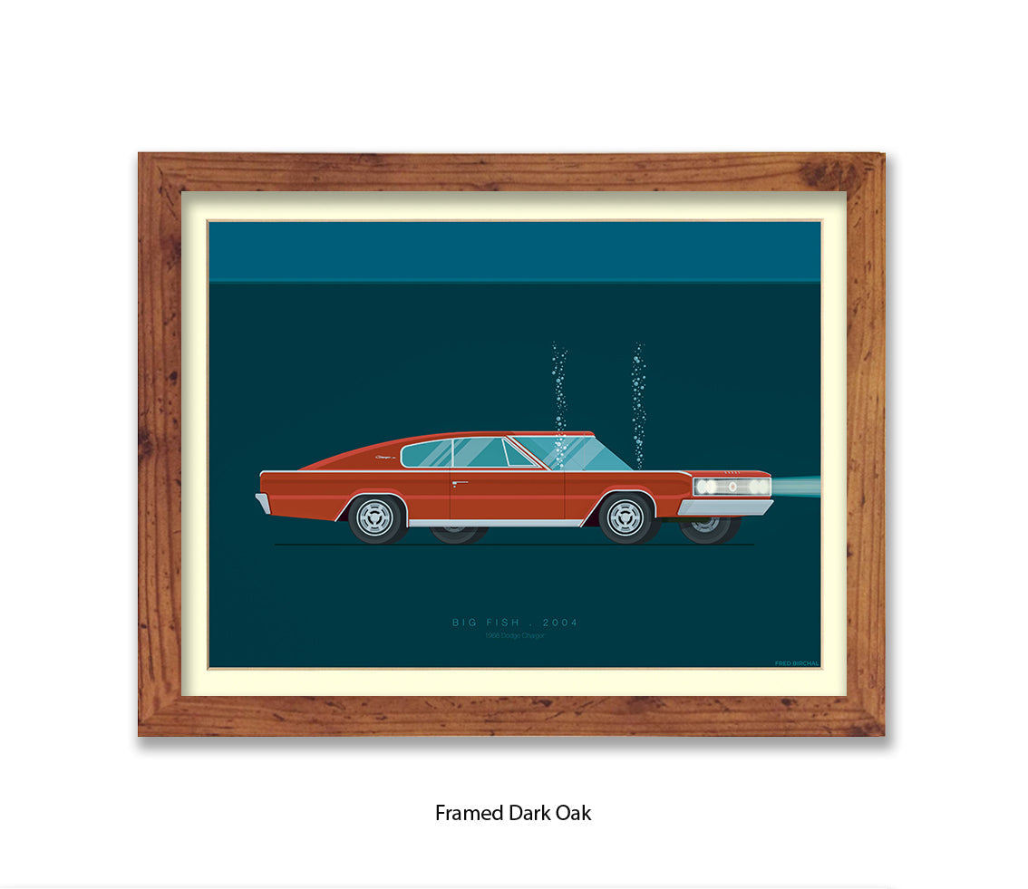 Big Fish - Dodge Charger - Car - Fred Birchal Art Print