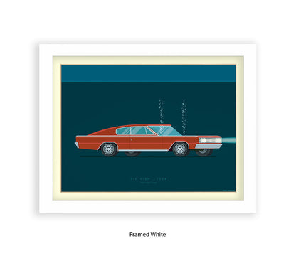 Big Fish - Dodge Charger - Car - Fred Birchal Art Print