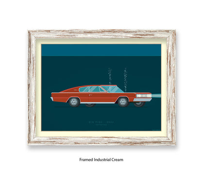 Big Fish - Dodge Charger - Car - Fred Birchal Art Print