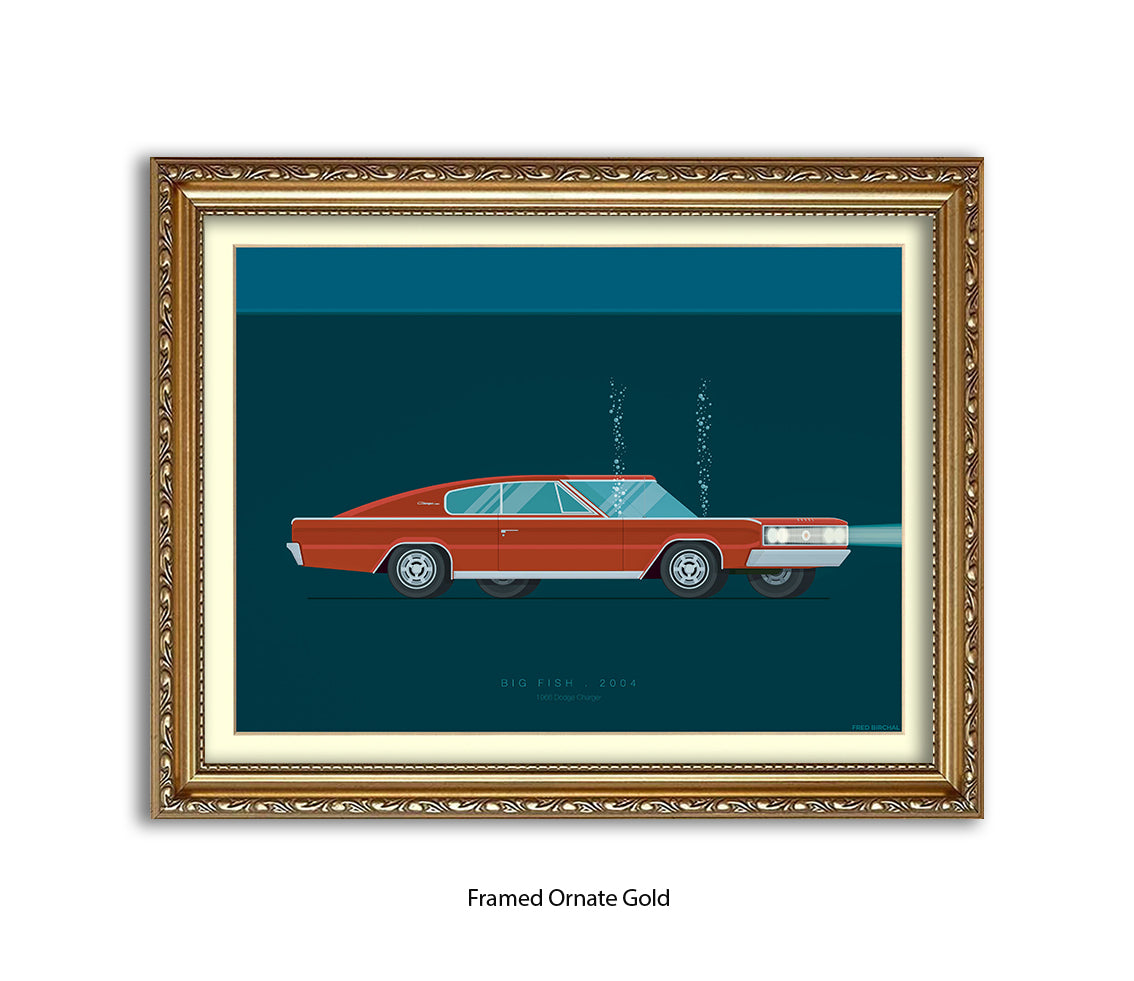 Big Fish - Dodge Charger - Car - Fred Birchal Art Print