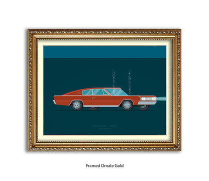 Big Fish - Dodge Charger - Car - Fred Birchal Art Print
