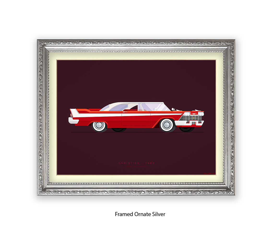 Christine - 1958 Plymouth Fury Belvedere - Fred Birchal Art Print