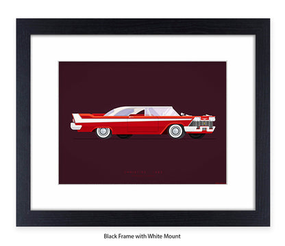 Christine - 1958 Plymouth Fury Belvedere - Fred Birchal Art Print