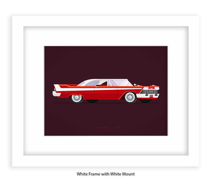 Christine - 1958 Plymouth Fury Belvedere - Fred Birchal Art Print