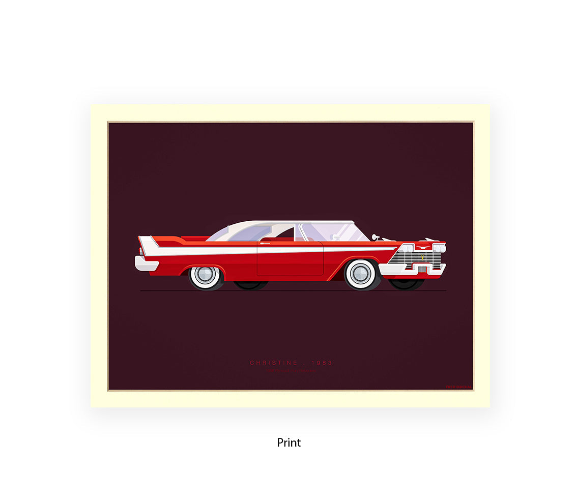 Christine - 1958 Plymouth Fury Belvedere - Fred Birchal Art Print