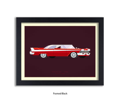 Christine - 1958 Plymouth Fury Belvedere - Fred Birchal Art Print