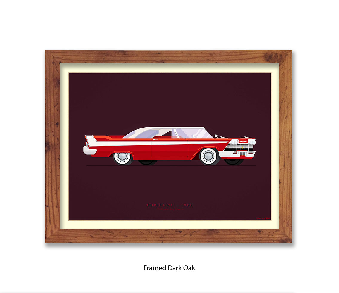 Christine - 1958 Plymouth Fury Belvedere - Fred Birchal Art Print