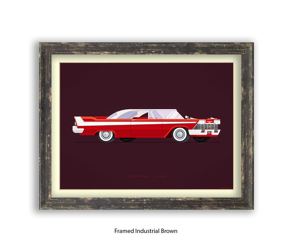 Christine - 1958 Plymouth Fury Belvedere - Fred Birchal Art Print