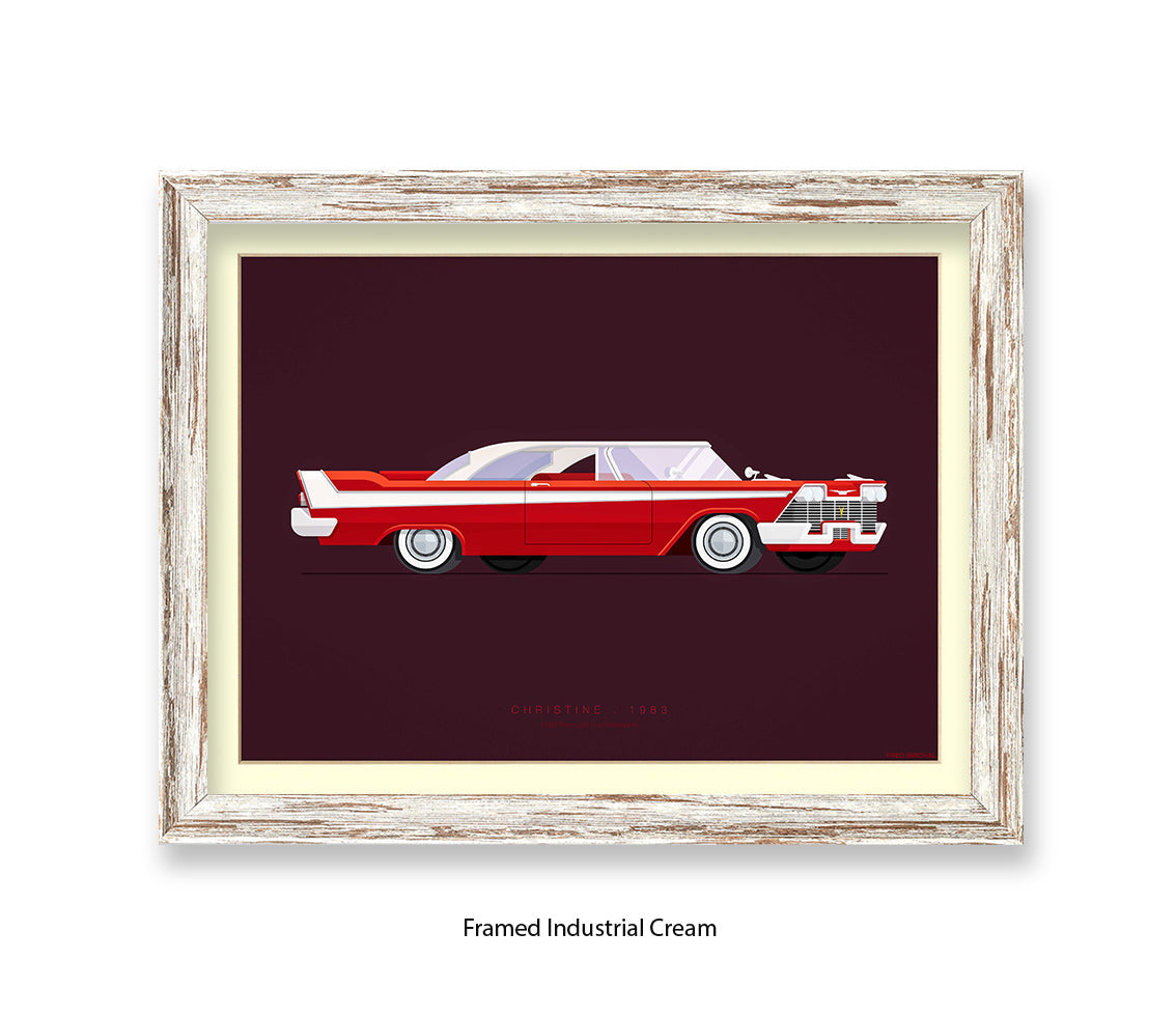 Christine - 1958 Plymouth Fury Belvedere - Fred Birchal Art Print
