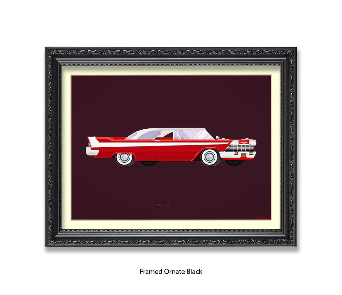 Christine - 1958 Plymouth Fury Belvedere - Fred Birchal Art Print