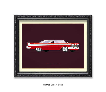 Christine - 1958 Plymouth Fury Belvedere - Fred Birchal Art Print