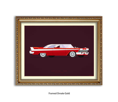 Christine - 1958 Plymouth Fury Belvedere - Fred Birchal Art Print
