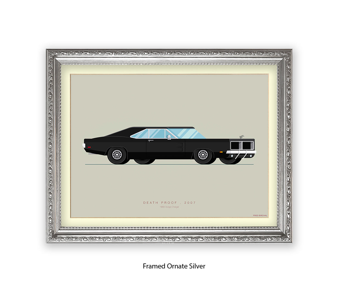 Death Proof - 1969 Dodge Charger - Fred Birchal Art Print