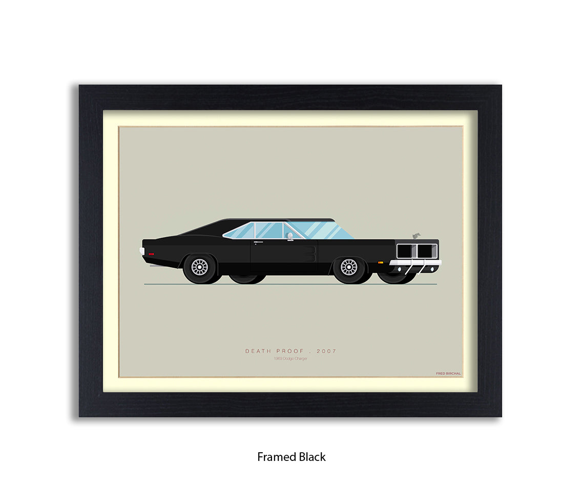 Death Proof - 1969 Dodge Charger - Fred Birchal Art Print