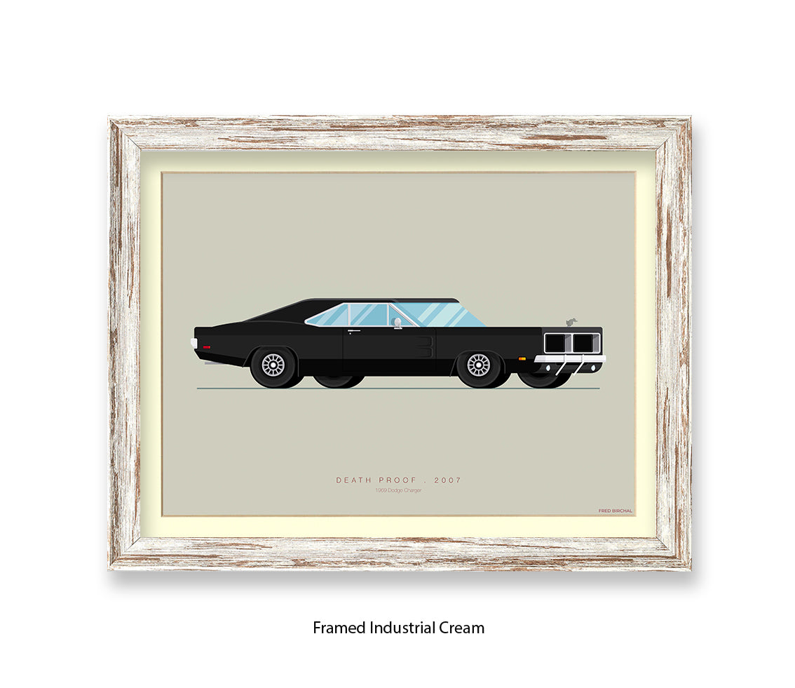 Death Proof - 1969 Dodge Charger - Fred Birchal Art Print