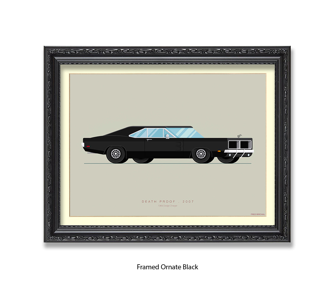 Death Proof - 1969 Dodge Charger - Fred Birchal Art Print