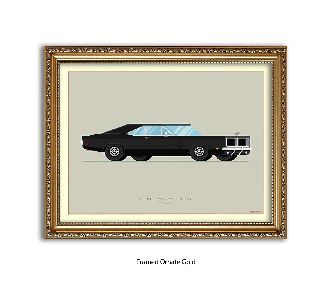 Death Proof - 1969 Dodge Charger - Fred Birchal Art Print