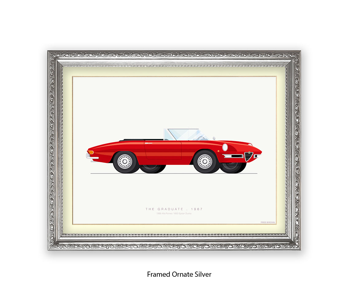 Graduate - 1966 Alfa Romeo 1600 Spider - Fred Birchal Art Print