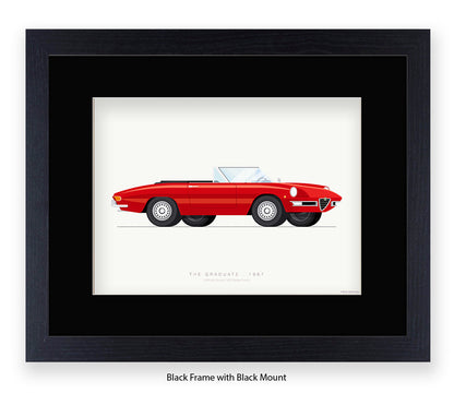 Graduate - 1966 Alfa Romeo 1600 Spider - Fred Birchal Art Print