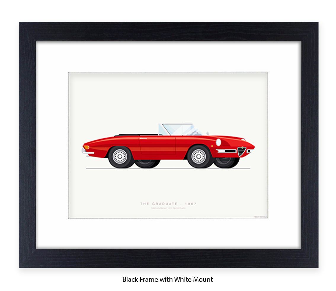 Graduate - 1966 Alfa Romeo 1600 Spider - Fred Birchal Art Print