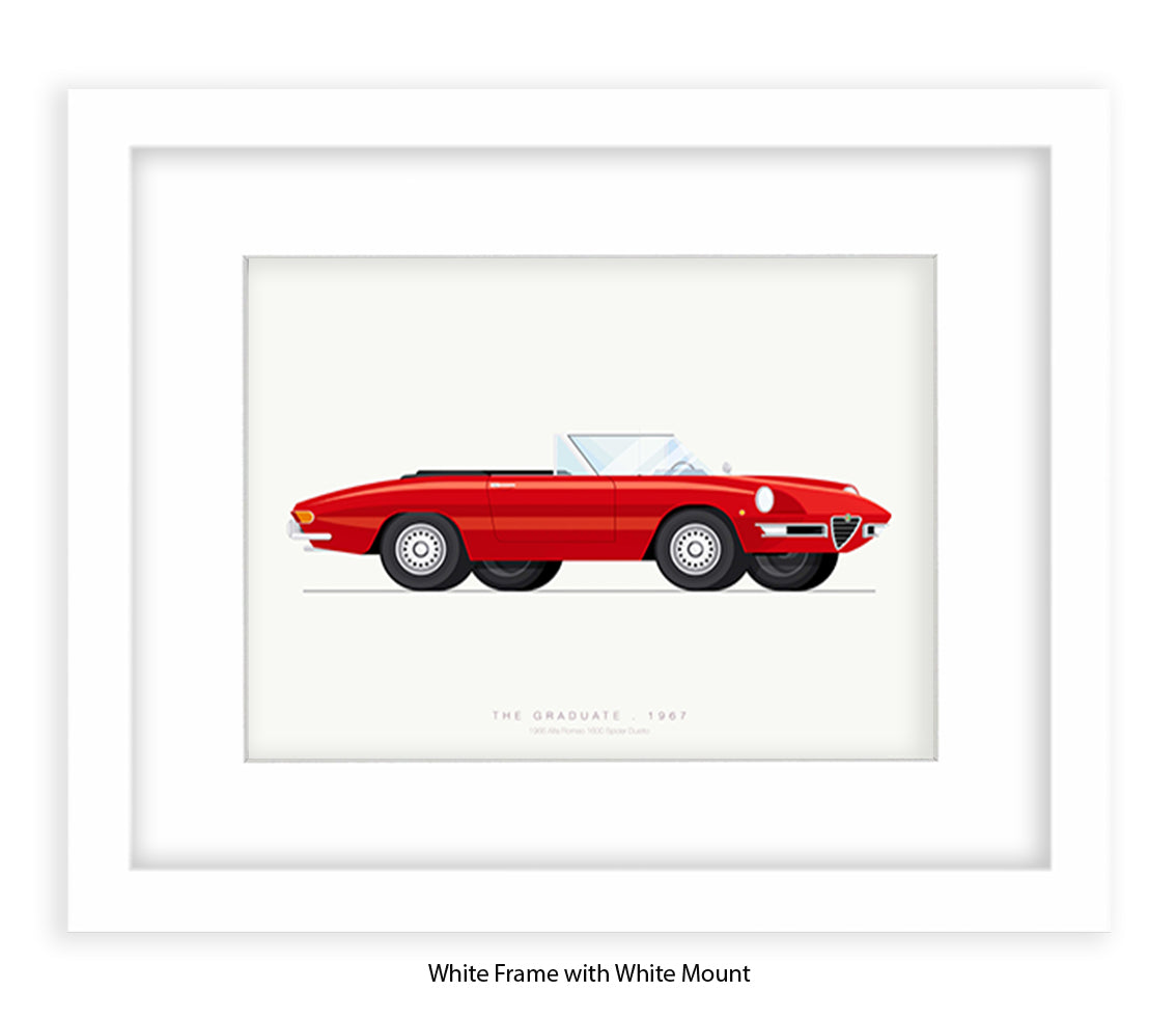 Graduate - 1966 Alfa Romeo 1600 Spider - Fred Birchal Art Print