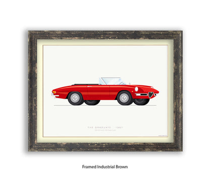 Graduate - 1966 Alfa Romeo 1600 Spider - Fred Birchal Art Print