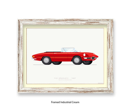 Graduate - 1966 Alfa Romeo 1600 Spider - Fred Birchal Art Print