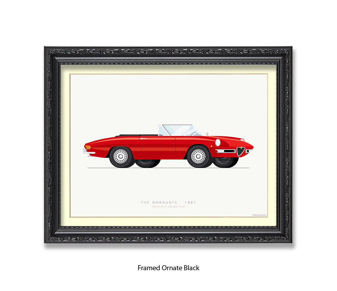 Graduate - 1966 Alfa Romeo 1600 Spider - Fred Birchal Art Print