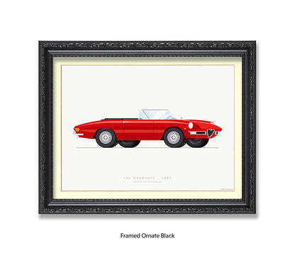 Graduate - 1966 Alfa Romeo 1600 Spider - Fred Birchal Art Print