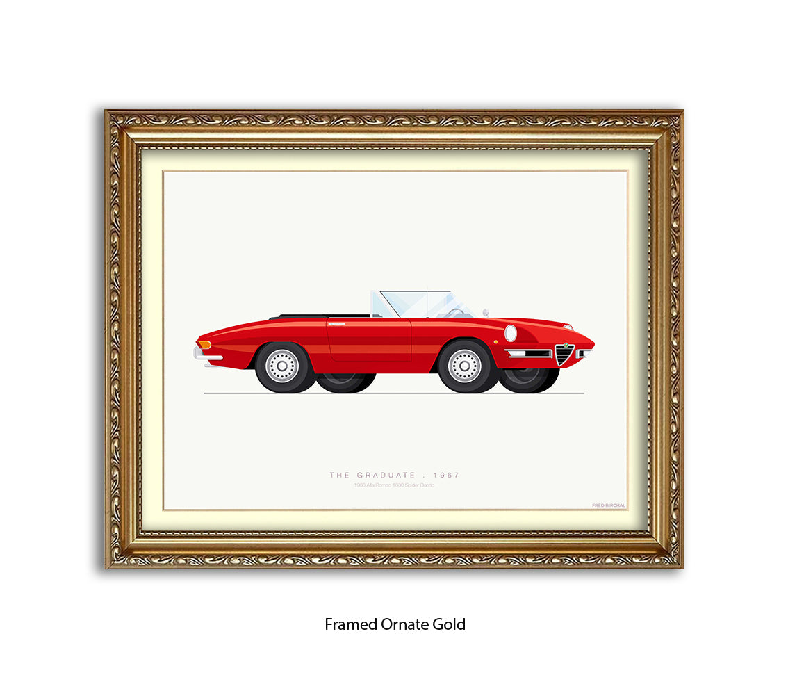 Graduate - 1966 Alfa Romeo 1600 Spider - Fred Birchal Art Print