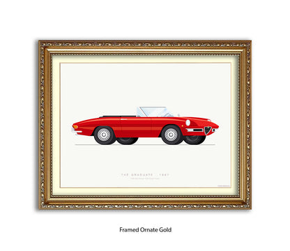 Graduate - 1966 Alfa Romeo 1600 Spider - Fred Birchal Art Print
