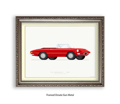 Graduate - 1966 Alfa Romeo 1600 Spider - Fred Birchal Art Print