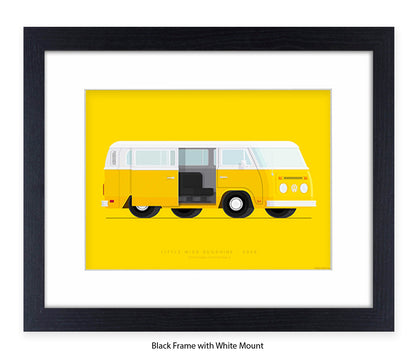 Little Miss Sunshine - 1973 VW Transporter - Fred Birchal Art Print