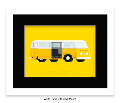 Little Miss Sunshine - 1973 VW Transporter - Fred Birchal Art Print
