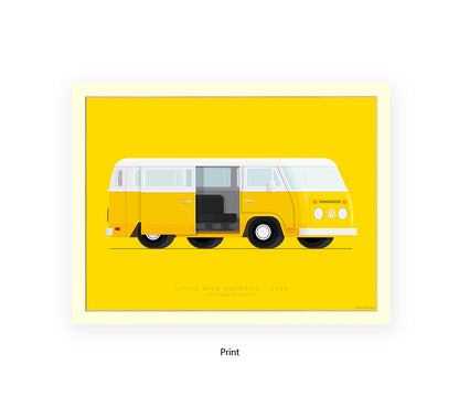 Little Miss Sunshine - 1973 VW Transporter - Fred Birchal Art Print