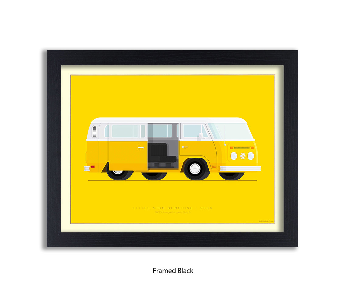 Little Miss Sunshine - 1973 VW Transporter - Fred Birchal Art Print