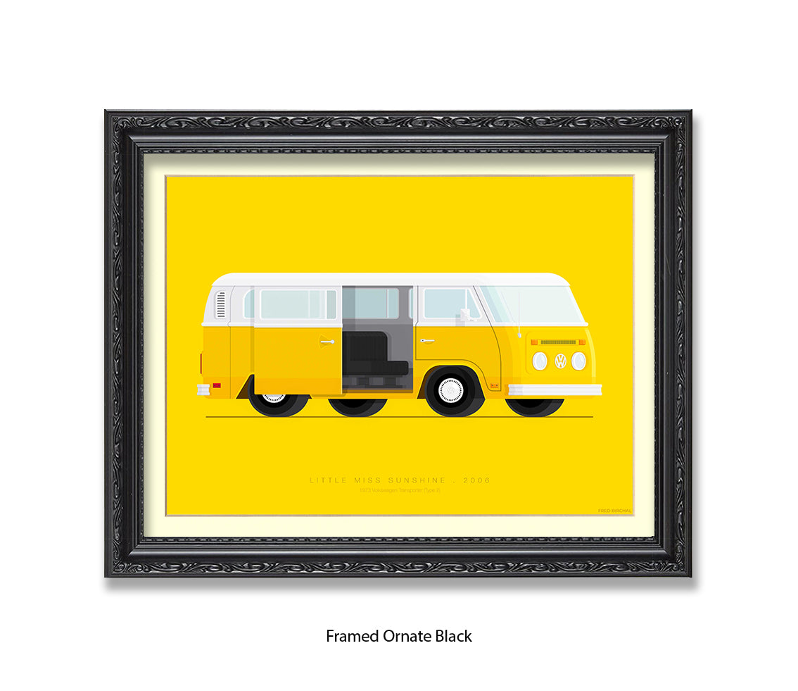 Little Miss Sunshine - 1973 VW Transporter - Fred Birchal Art Print