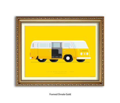 Little Miss Sunshine - 1973 VW Transporter - Fred Birchal Art Print