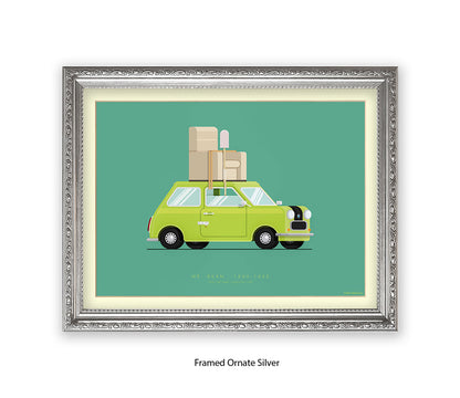 Mr. Bean - British Leyland Mini - Car - Fred Birchal Art Print