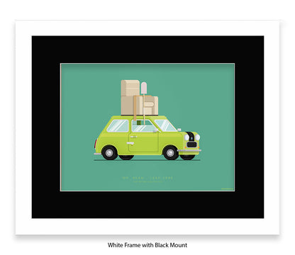Mr. Bean - British Leyland Mini - Car - Fred Birchal Art Print