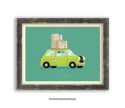 Mr. Bean - British Leyland Mini - Car - Fred Birchal Art Print