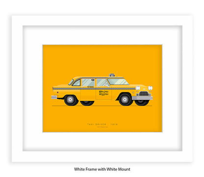 Taxi Driver - 1970 Checker Cab - Fred Birchal Art Print